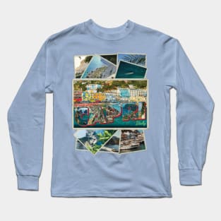 Greetings from Capri in Italy Vintage style retro souvenir Long Sleeve T-Shirt